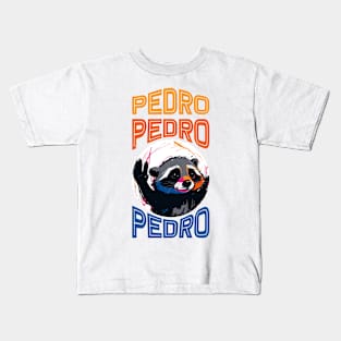 Pedro Party Racoon Meme Kids T-Shirt